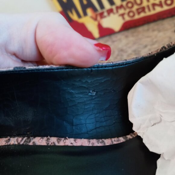 Antonio Melani Pink Snake Skin Bowtique Peep Toe Heels NIB - Picture 8 of 11